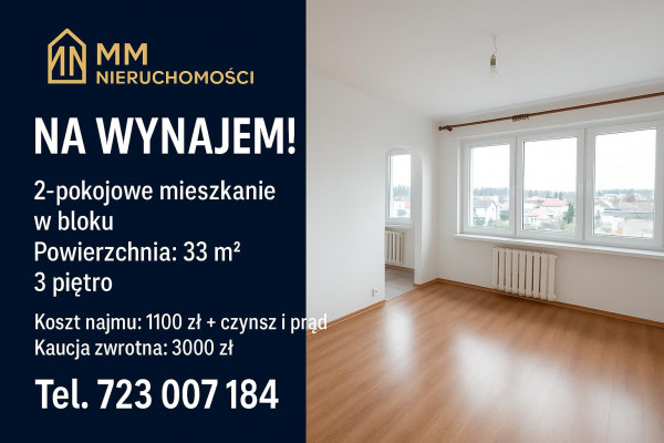 Grudziądz, Mieszkanie 2 pokojowe na wynajem osiedle Mniszek